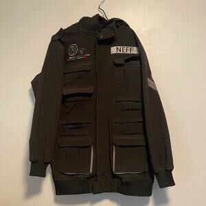 Neff Olive Green Multi-Pocket Ski Jacket